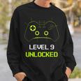 High School Freshman Level 9 Unlocked Gaming Sweatshirt Gifts for Him