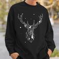 Hirsch Geometrisch Wildtier Black S Sweatshirt Geschenke für Ihn