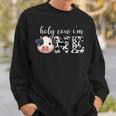 Holy Cow I'm One Cute Dairy Cow Farm Animal 1St Birthday Sweatshirt Gifts for Him