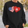 Hong Kong Usa FlagHeart Hongkonger American Love Sweatshirt Gifts for Him