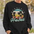Honolulu Hawaii Surfing Oahu Island Aloha Sunset Palm Trees Sweatshirt Gifts for Him