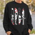 Horror Movie Characters In Knives Horror Characters Sweatshirt Gifts for Him