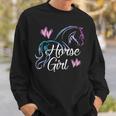 Horse Girl Equestrian Ridern Tween Kid Women Horse Lover Sweatshirt Gifts for Him