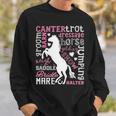 Horse Typography Word Art Girls Horseback Riding Equestrian Sweatshirt Gifts for Him