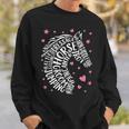 Horse Typography Word Art Girls Horseback Riding EquestrianSweatshirt Gifts for Him