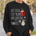 Hot Cocoa Cozy Blankets And Christmas Movie Buffalo Plaid Sweatshirt Gifts for Him