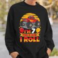 Hot Wheels Birthday I'm 7 This Is How I Roll Monster Truck Sweatshirt Gifts for Him