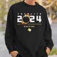 Huffins Texas 2024 Total Solar Eclipse Sweatshirt Gifts for Him