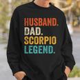 Husband Dad Scorpio Legend Zodiac Astrology Vintage Sweatshirt Gifts for Him