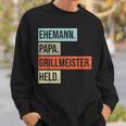 Husband Papa Grillmeister Held Sweatshirt Geschenke für Ihn