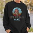 Ice Cream Boy Cone Sundae Retro Vintage Ice Cream Man Sweatshirt Gifts for Him