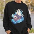 Ice Sailing Hedgehog Ice Sailing Ice Boating Yachting Sweatshirt Geschenke für Ihn