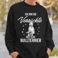 Ich Bin Die Verrückte Mit Dem Bull Terrier Sweatshirt Geschenke für Ihn