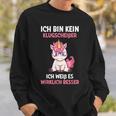 Ich Bin Kein Klugscheißer Weiß Es Wrklich Besser Unicorn Sweatshirt Geschenke für Ihn