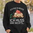 Ich Bin In Rente Ich Muss Gar Nichts Faultier German Sweatshirt Geschenke für Ihn