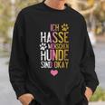 Ich Hasse Menschen Hunde Sind Ok Heart Vintage S Sweatshirt Geschenke für Ihn