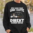 Ich Kam Sah und Hatte Keinen Bock Berner Sennenhund Sweatshirt, Lustiges Hundemotiv Geschenke für Ihn