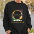 Illinois Total Solar Eclipse Twice In A Lifetime 2024 Sweatshirt Gifts for Him