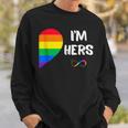I'm Hers Shes Mine Lesbian Couples Matching Lgbt Pride Flag Sweatshirt Gifts for Him
