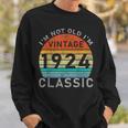 I'm Not Old I'm Classic Vintage 1924 100St Birthday Sweatshirt Gifts for Him