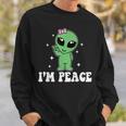 I'm Peace Alien Couples Matching Valentine's Day Sweatshirt Gifts for Him
