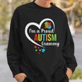 I'm A Proud Autism Grammy Love Heart Autism Awareness Puzzle Sweatshirt Gifts for Him