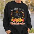 I'm Thankful For My Black Labrador Dog Lover Pumpkin Fall Sweatshirt Gifts for Him