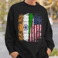 India Usa Flag Indian American Sweatshirt Gifts for Him