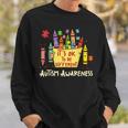 It’S Ok To Be Different Autism Awareness Crayons Teacher Sweatshirt Gifts for Him