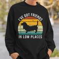 I've Got Friends In Low Places Basset Hound Retro Sweatshirt Gifts for Him