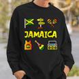 Jamaica Icons Jamaican Flag Love Reggae Guitar Maracas Sweatshirt Gifts for Him