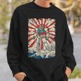 Japanese Mecha Anime Robot Kanagawa Great Wave Manga Sweatshirt Gifts for Him