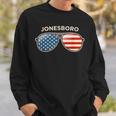 Jonesboro Ga Vintage Us Flag Sunglasses Sweatshirt Gifts for Him
