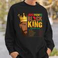 Junenth Black King Nutritional Facts Pride African Mens Sweatshirt Gifts for Him