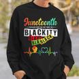 Junenth Blackity Heartbeat Black History African America Sweatshirt Gifts for Him