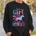 Just A Girl Who Loves Horses Riding Cute Horse Girls Women Sweatshirt Gifts for Him