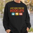 Just Here For The Hookups Motorhome Camping Rv Sweatshirt Gifts for Him