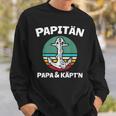 Kapitän Papa Segeln Boot Anker Papitän Sweatshirt Geschenke für Ihn