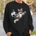 Katzen-Sonnenbrille Spielt Fußball-Kostüm Spielerbesitzer Liebhaber Sweatshirt Geschenke für Ihn