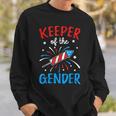 Keeper Of The Gender Reveal 4Th Of July Baby Shower Sweatshirt Gifts for Him