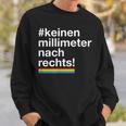 Keinen Millimeter Nach Rechts Lgbt Democratie Love Sweatshirt Geschenke für Ihn