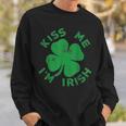 Kiss Me I'm Irish Saint Patrick Day Womens Sweatshirt Gifts for Him