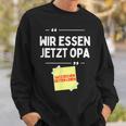 Komm Wir Essen Opa Punctuation Mark Comma Sayings Sweatshirt Geschenke für Ihn