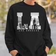 La Los Angeles California Skyline Usa Vintage Souvenir Black Sweatshirt Geschenke für Ihn