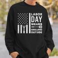 Labor Day Grillen Grillen Bbq Grill Papa Retrointage Sweatshirt Geschenke für Ihn