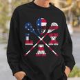 Lacrosse Outfit American Flag Lax Helmet & Sticks Team Sweatshirt Gifts for Him