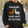 Lamas With Hüten Karl Was Hat Du Getan Lama Sweatshirt Geschenke für Ihn