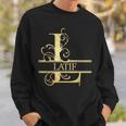 Latif Sweatshirt mit Goldenem Ornament-Design, Personalisiert Geschenke für Ihn