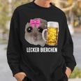 Lecker Bierchen X Sad Hamster Meme Bier Weizenbier Weißbier Sweatshirt Geschenke für Ihn