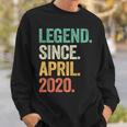 Legend Since April 2020 4Th Birthday Boy 4 Years Old Sweatshirt Gifts for Him